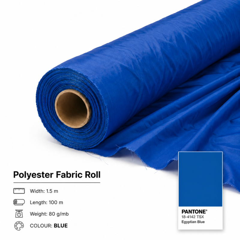 Polyesterflaggstygsrulle 100m x 1,5m | 60 g/m²
