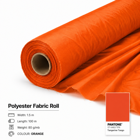 Polyesterflaggstygsrulle 100m x 1,5m | 60 g/m²