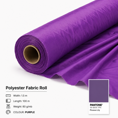 Polyesterflaggstygsrulle 100m x 1,5m | 60 g/m²