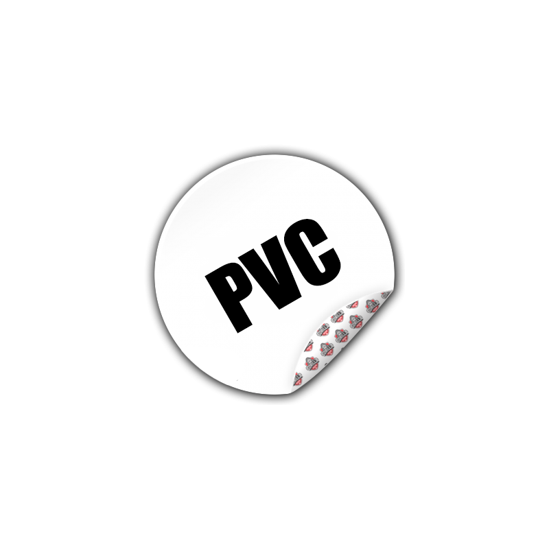 Runde PVC-klistremerker | Sterk lim | EU-produsent