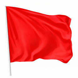 Bandera con palo cosida de un color – Bandera de poliéster ligera