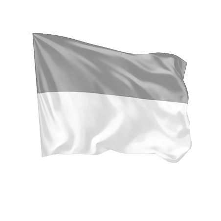 Tosfarget sydd flagg – horisontal supporterflagg | EU-produsert