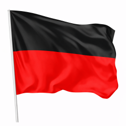 Tosfarget sydd flagg – horisontal supporterflagg | EU-produsert