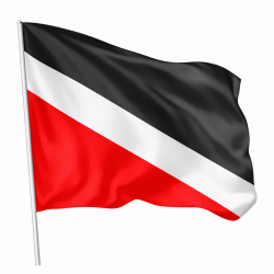 Diagonaal 3-kleurige genaaide vlag | Aangepaste driekleur | EU-productie