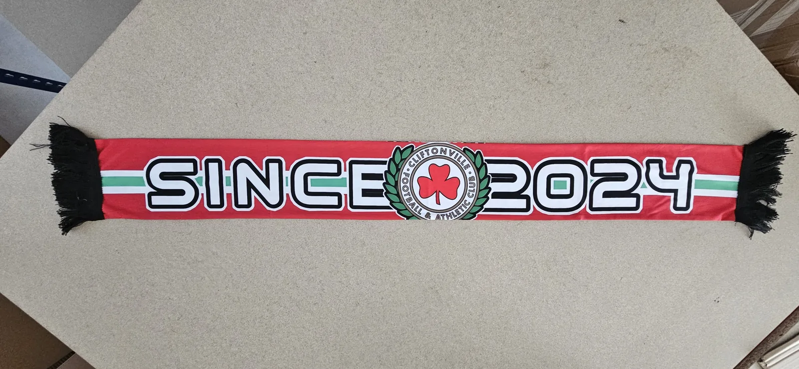 Printed silk scarves for supporters: production photos